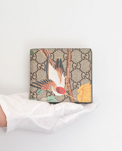 Gucci Tian GG Supreme Bi-Fold Wallet, front view